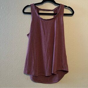 Nike Dri Fit Woman’s Tank Top Size Medium Burgundy Athletic Open Back Workout